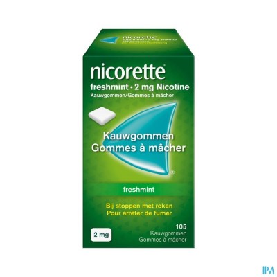 Nicorette Freshmint Kauwgom Suikervrij 105x2mg