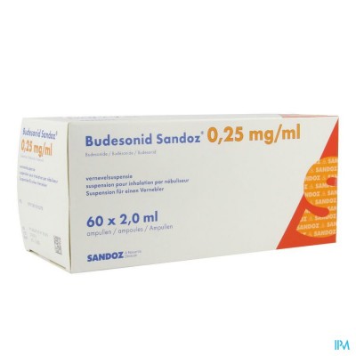 Budesonid Sandoz 0,25mg/ml Vernevelsusp Amp 60
