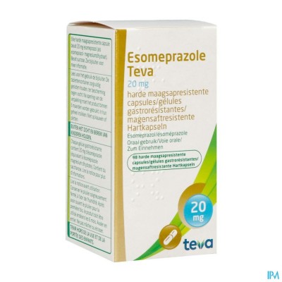 Esomeprazole Teva Caps Harde Maagsapres Fl 98x20mg