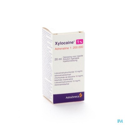Xylocaine 1% Adrenaline 1:200 000 Sol Inj 20ml