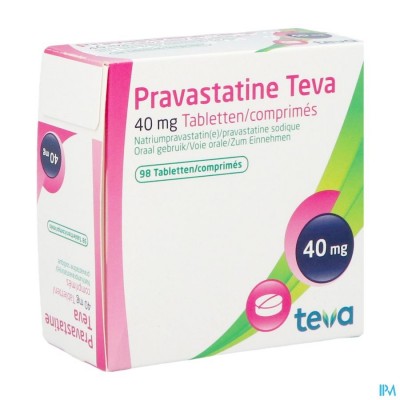 Pravastatine Teva 40mg Tabl 98