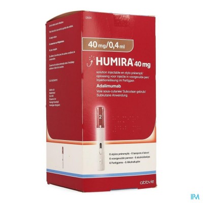 Humira 40mg/0,4ml Opl Inj Voorg.pen 6x40mg/0,4ml