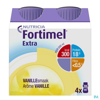 Fortimel Extra Vanille Flesjes 4x200ml