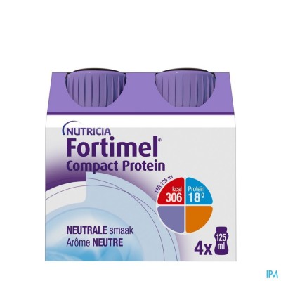 Fortimel Compact Protein Neutraal Flesjes 4x125 ml