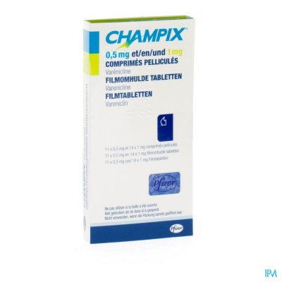 Champix Comp 11 (0,5mg) + 14 (1mg) Aclar/pvc/alu
