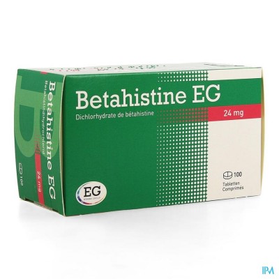 Betahistine EG Tabl 100X24Mg