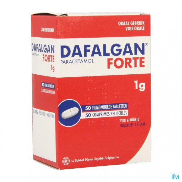 Dafalgan Forte Droog 1g Tabl 50