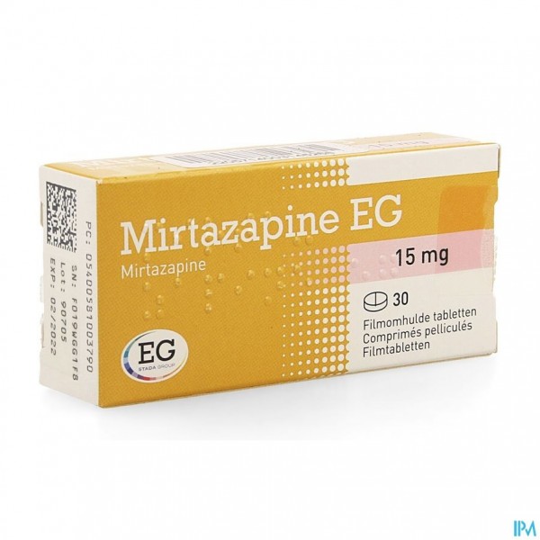Mirtazapine EG 15Mg Tabl Pell 30X15Mg