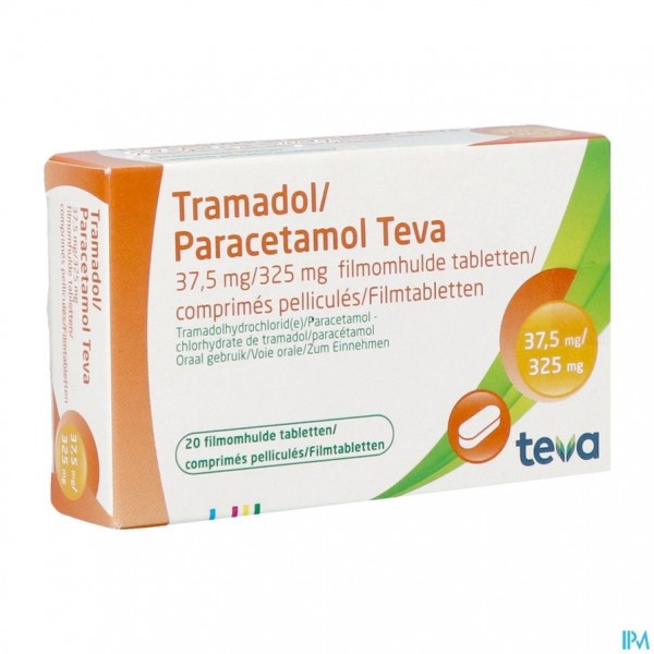 Tramadol Paracetamol 37,5mg/325mg Teva Filmomh 20