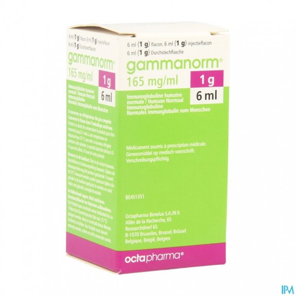 Gammanorm 165mg/ml Octapharma Opl Inj 6ml