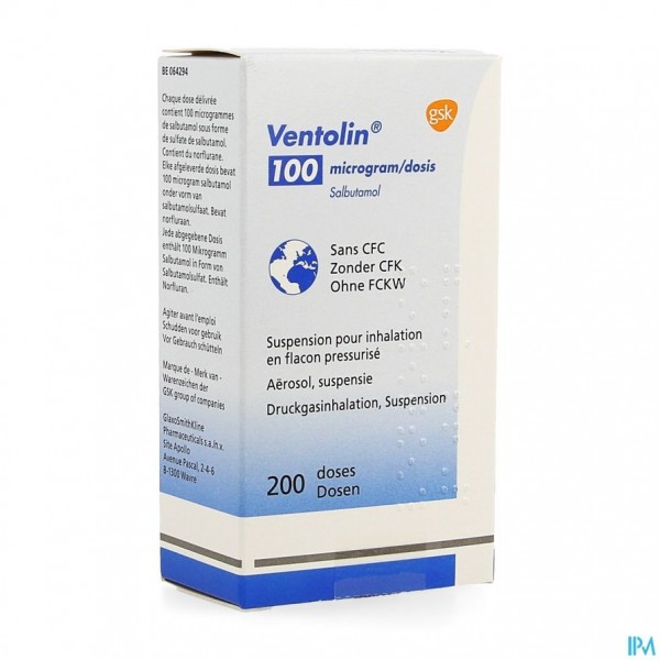 Ventolin Aero Inhal 200dos 100mcg/d