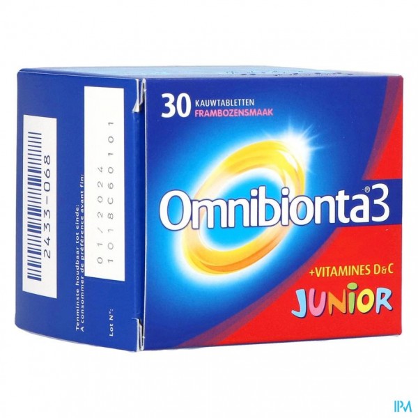 Omnibionta3 Junior Multivitamines voor Kinderen (30 tabletten)