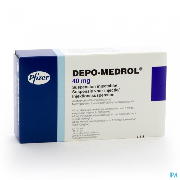 Depo-medrol Vial 3 X 40mg/1ml