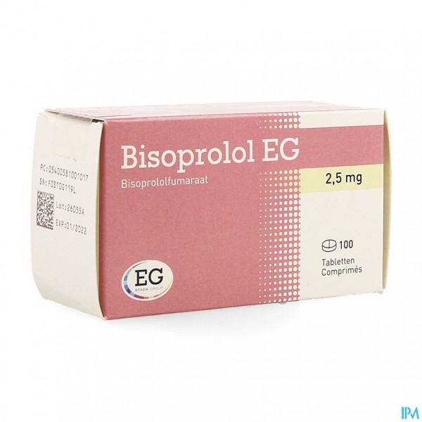 Bisoprolol EG Tabl 100X2,5Mg
