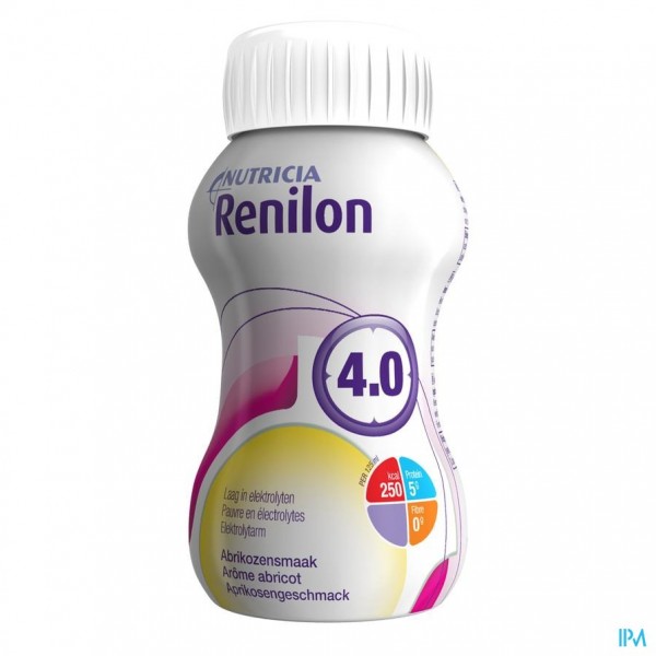 Renilon 4.0 Drankje Aroma Abrikoos Flessen 4x125ml