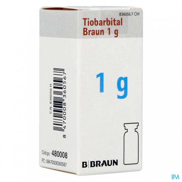 Tiobarbital Braun 1g Poeder Vr Opl Inj 1x1,0g