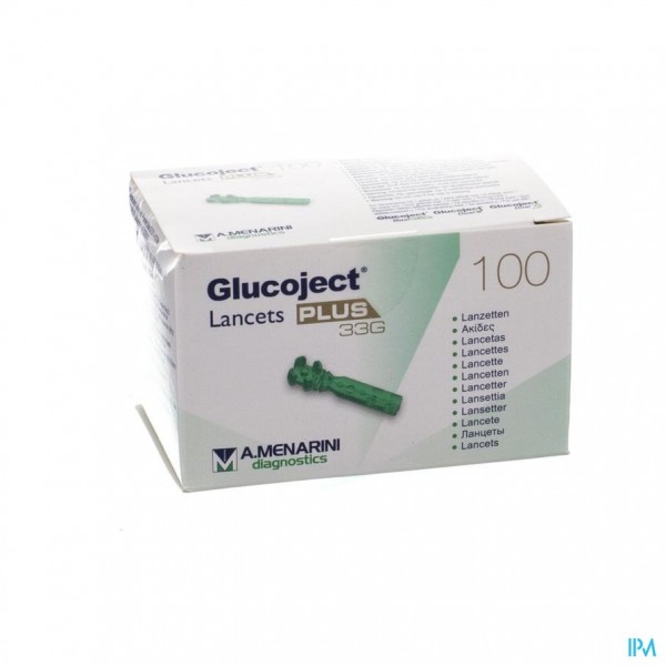 Glucoject Lancets Plus 33g 100 44121