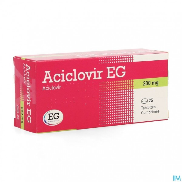 Aciclovir EG 200 Tabl 25X200Mg